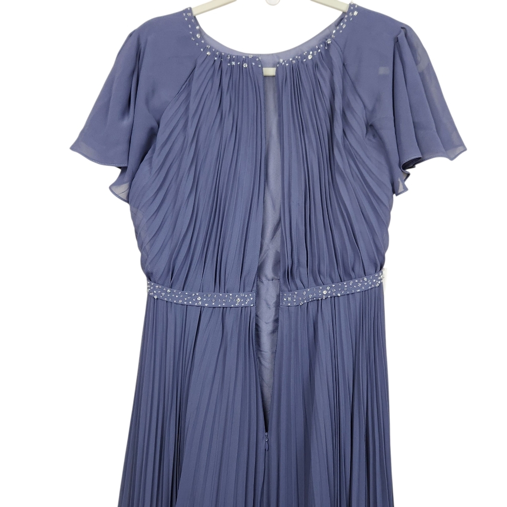 Azazie Kara Stormy NWT AZ374396 Maxi Bridesmaid Dress Chiffon Womens Size A8 - Picture 9 of 16